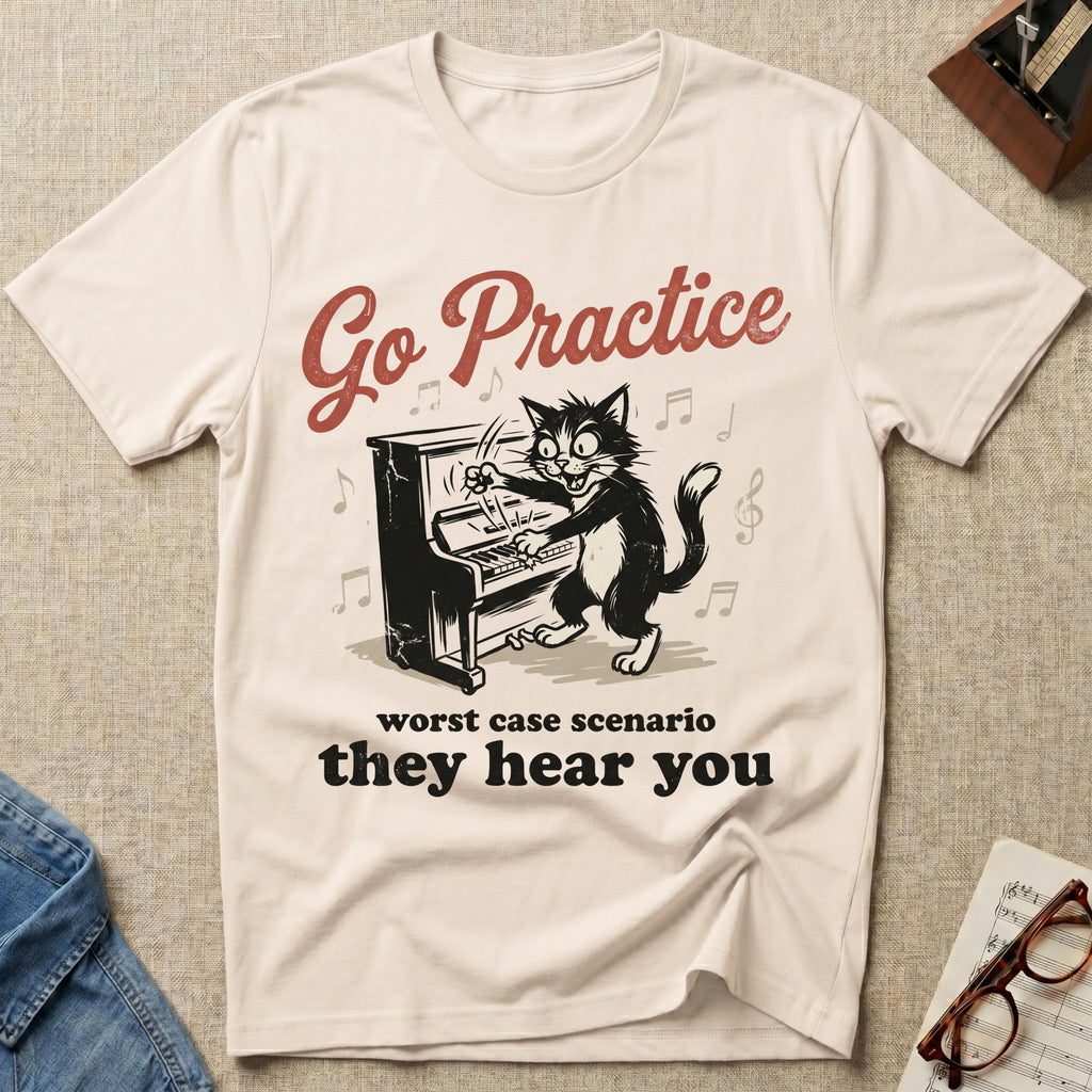 Go Practice. Worst Case, They Hear T-Shirt