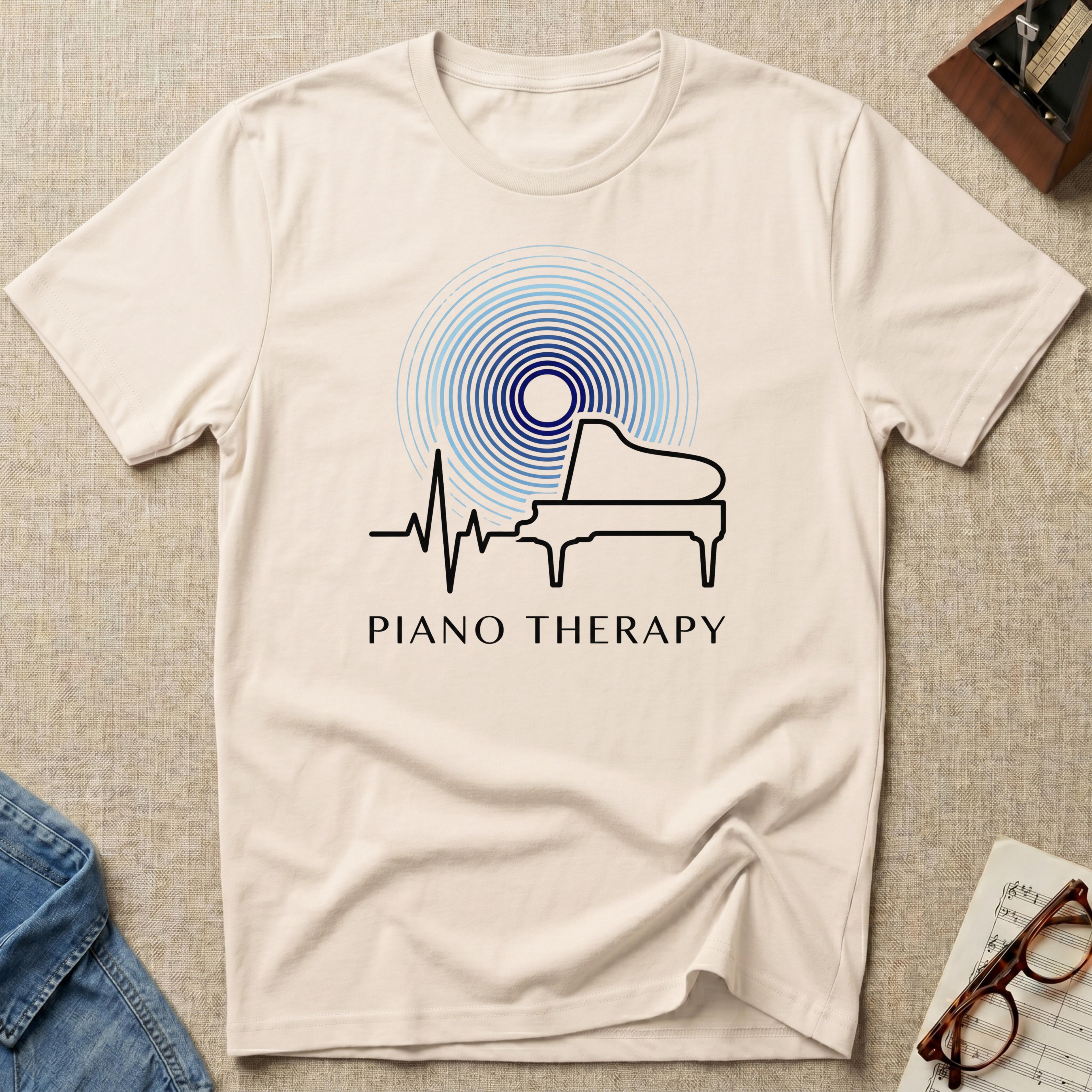 Piano Therapy Heartbeat T-Shirt