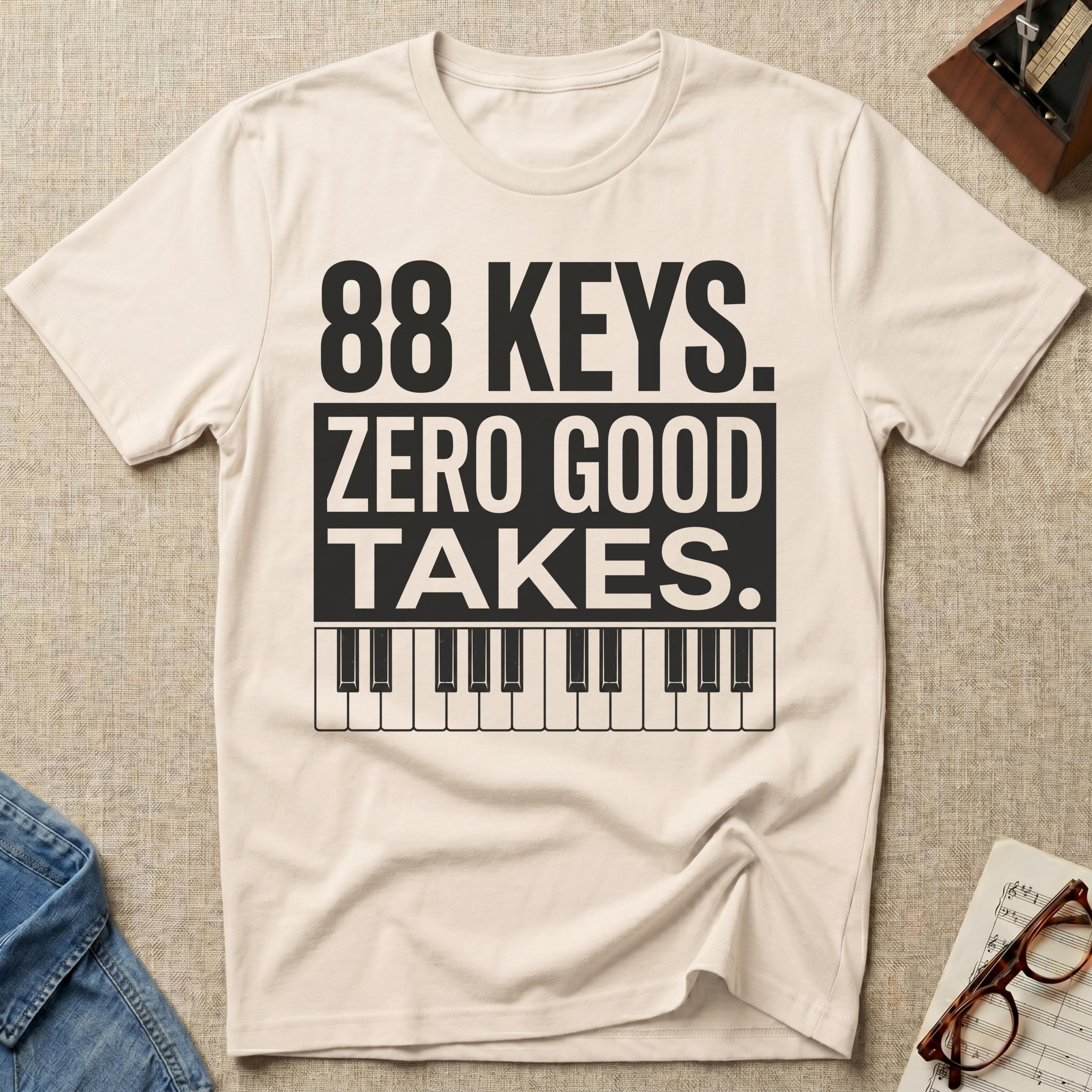 "88 Keys. Zero Good Takes" T-Shirt