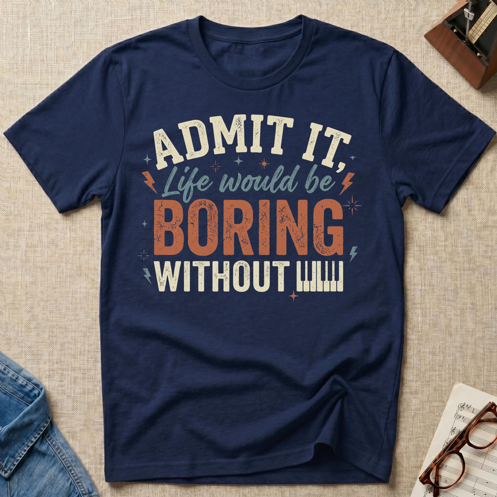 "Boring Without Piano" T-Shirt