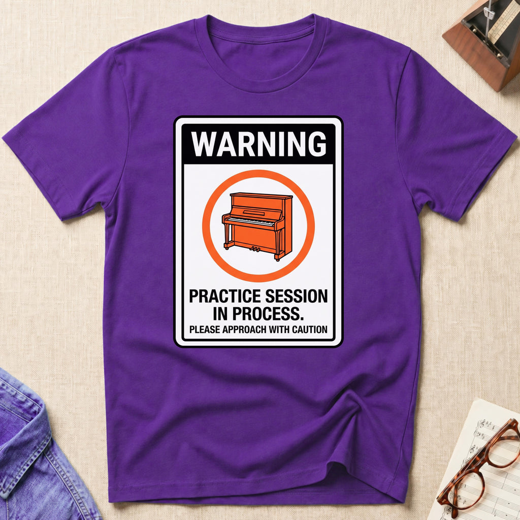 Warning. Practice Session T-Shirt (Design 2)