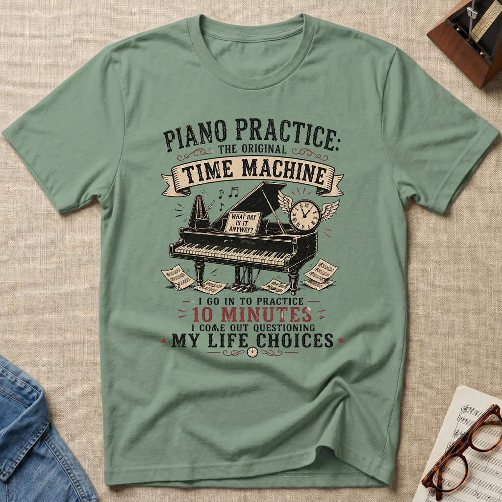 Piano Practice Time Machine T-Shirt