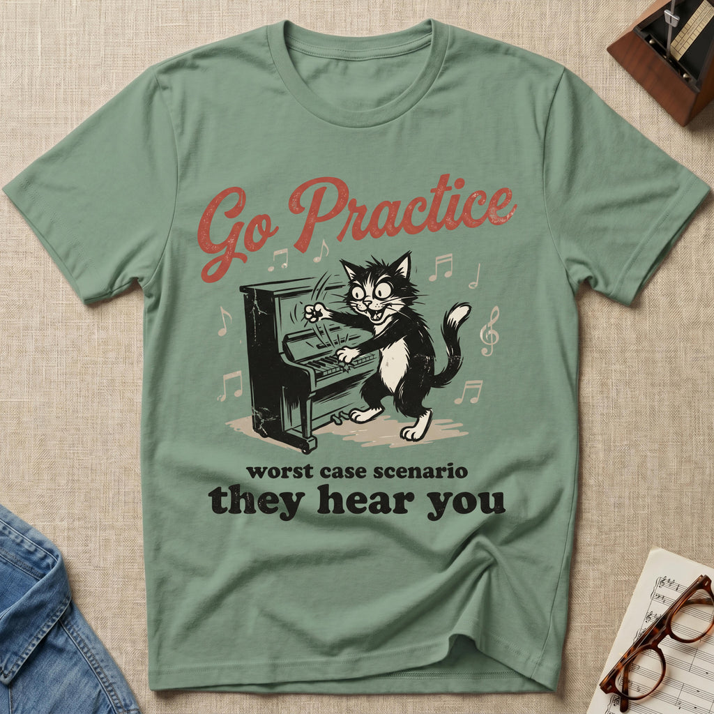 Go Practice. Worst Case, They Hear T-Shirt