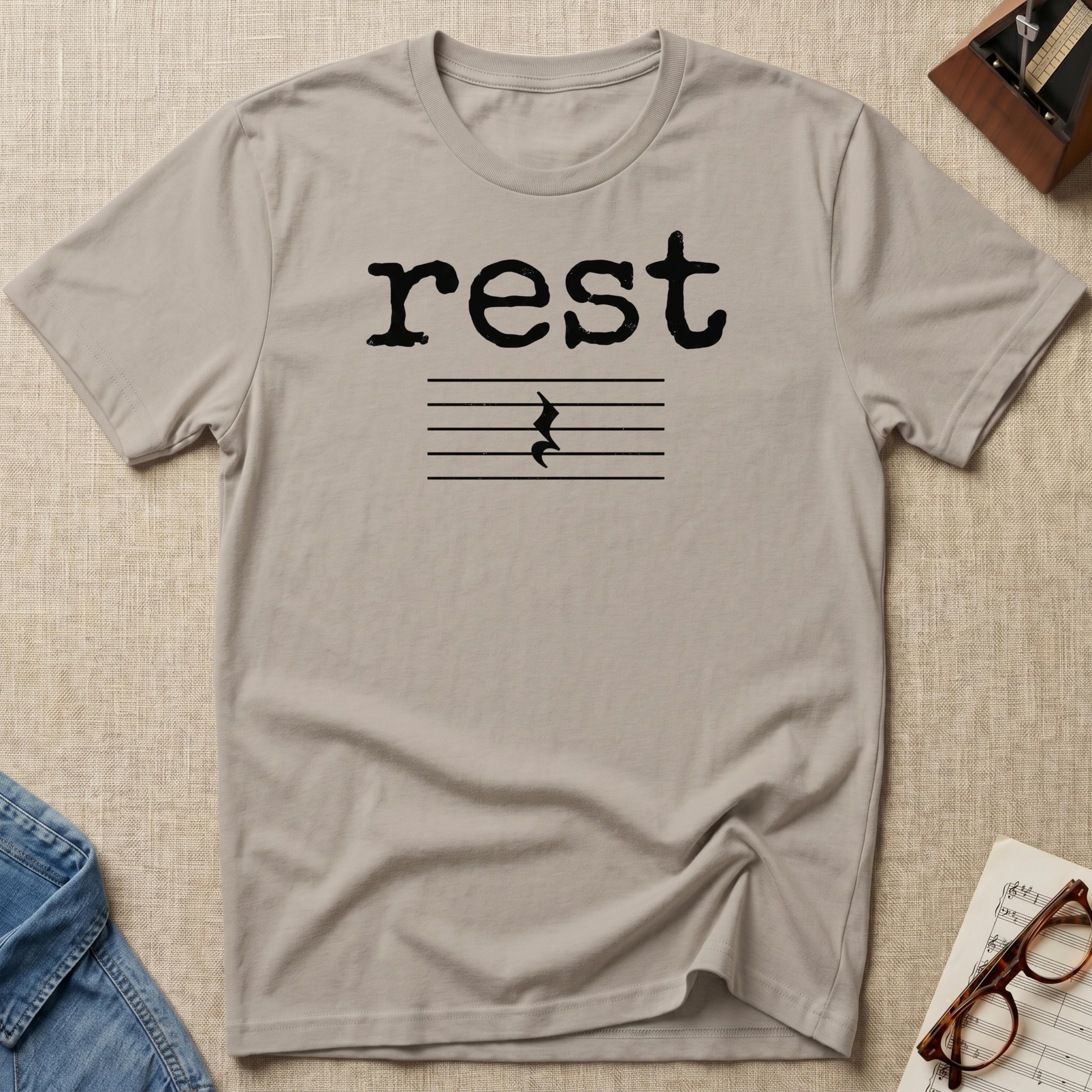 Rest Typewriter Font T-Shirt