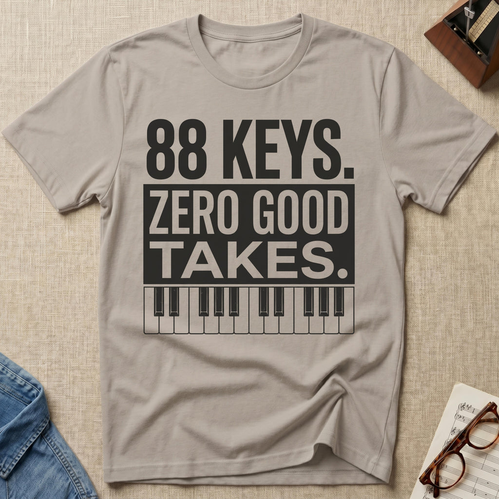 "88 Keys. Zero Good Takes" T-Shirt