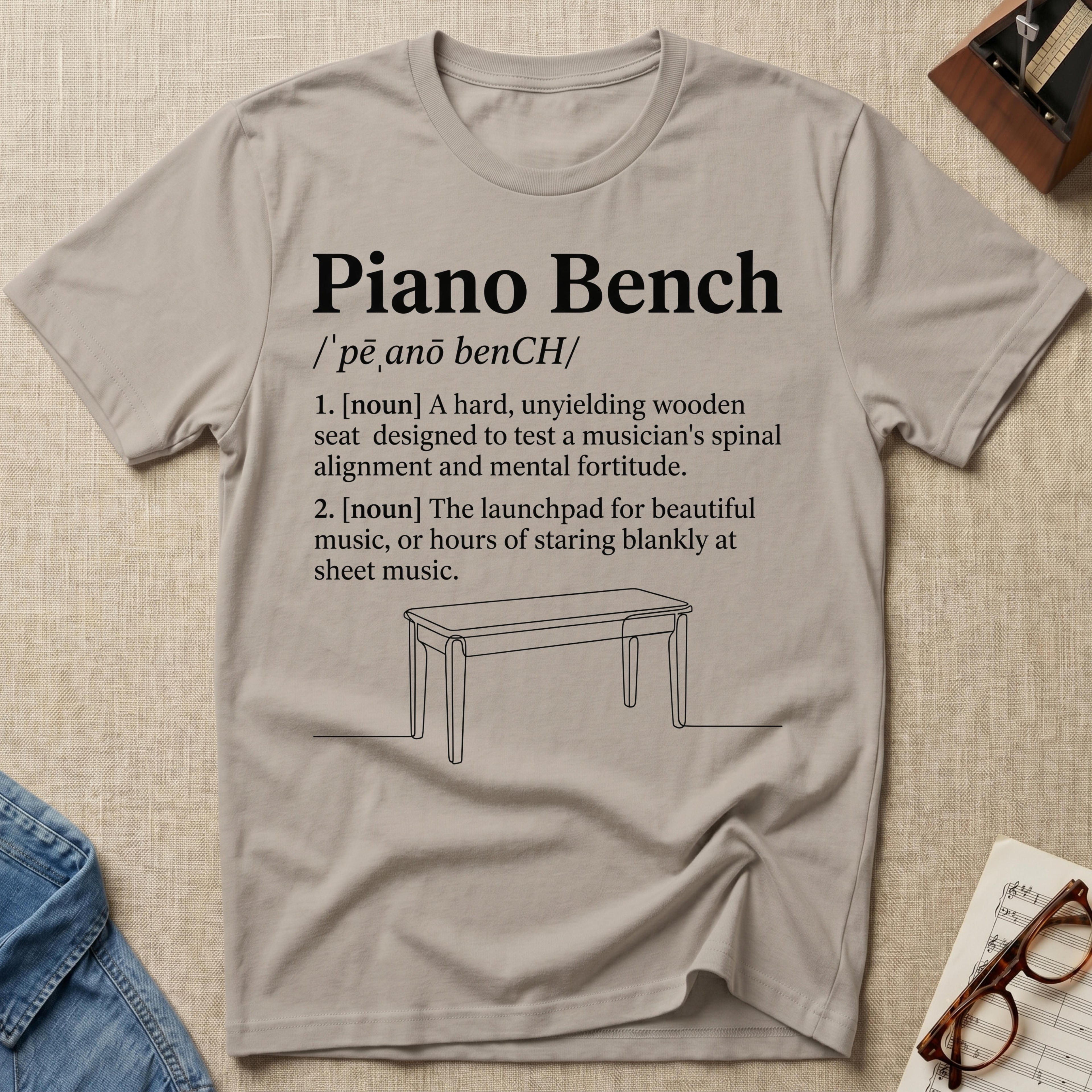Piano Bench Defined T-Shirt