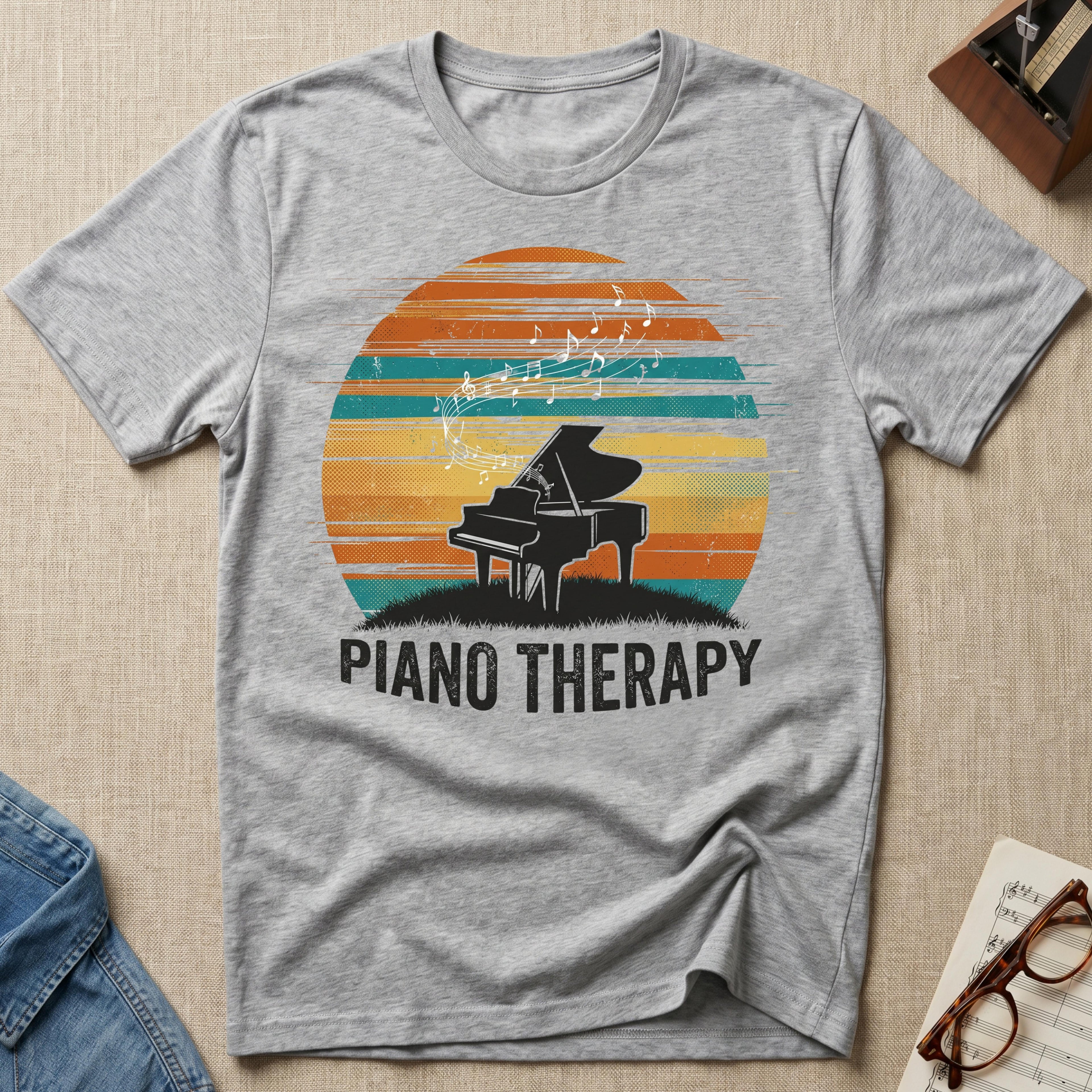 Piano Therapy Sunset T-Shirt