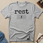 Rest Typewriter Font T-Shirt
