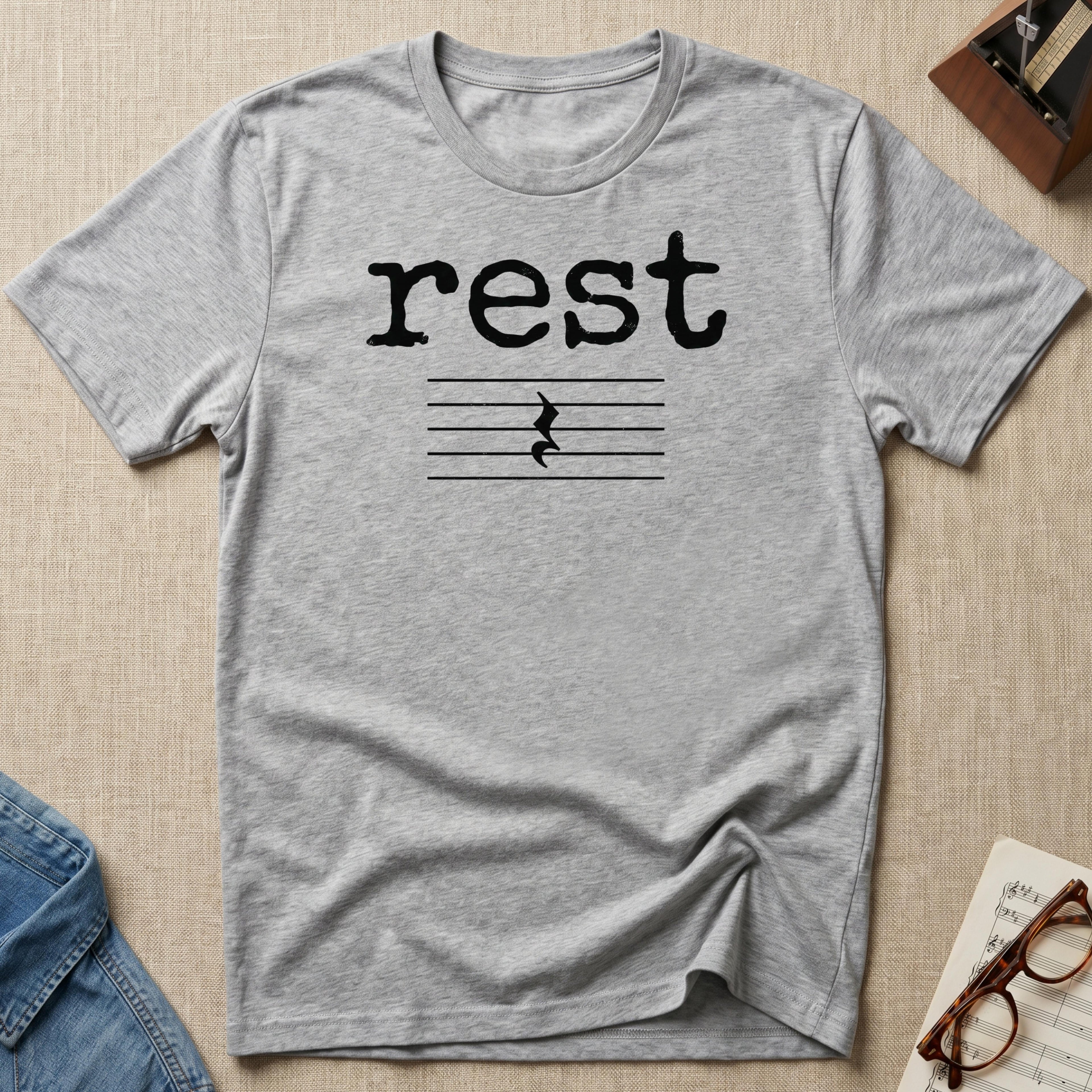 Rest Typewriter Font T-Shirt