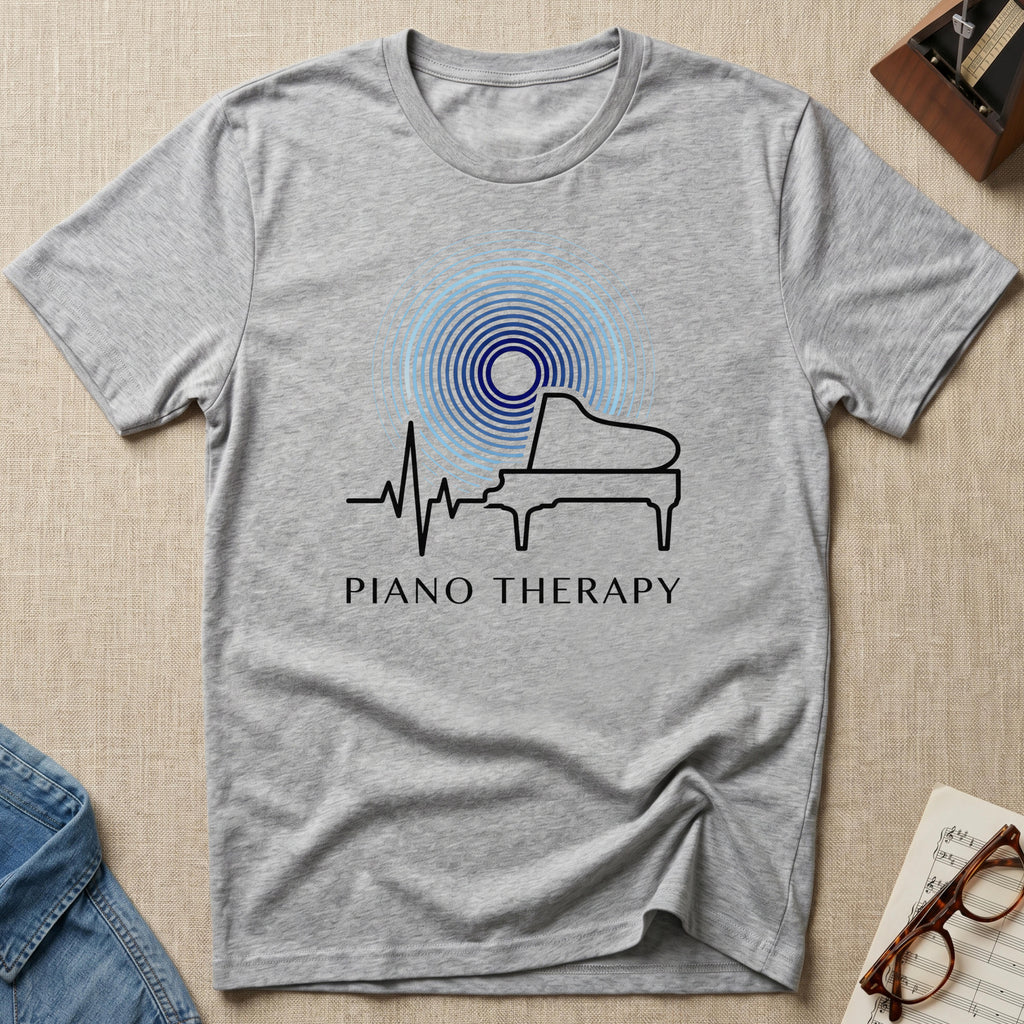 Piano Therapy Heartbeat T-Shirt