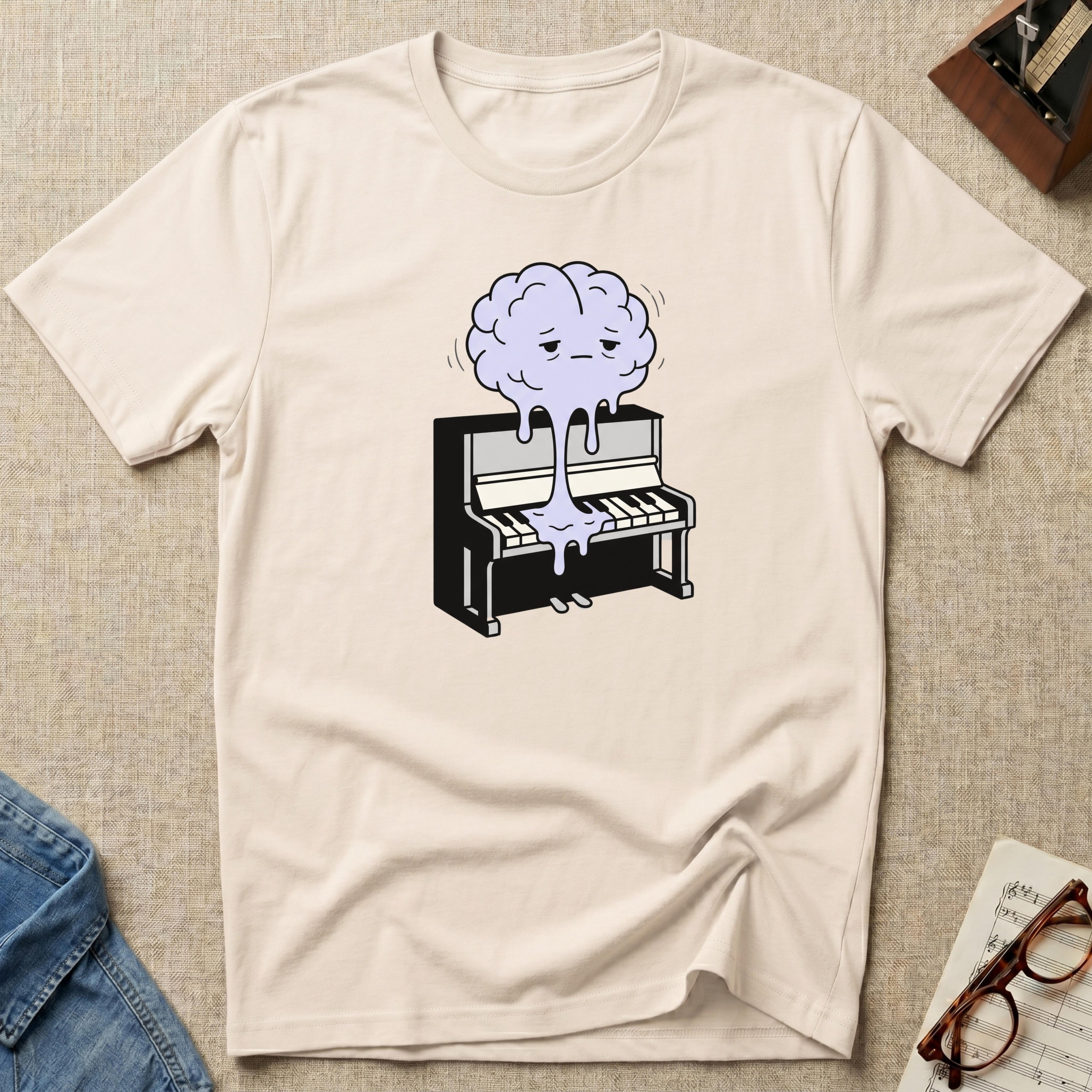 Tired Melting Brain Piano T-Shirt