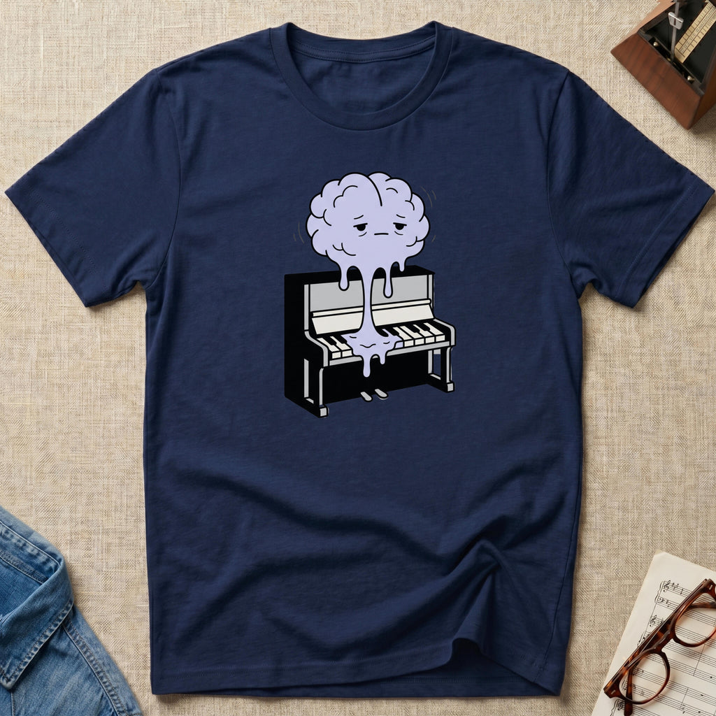 Tired Melting Brain Piano T-Shirt