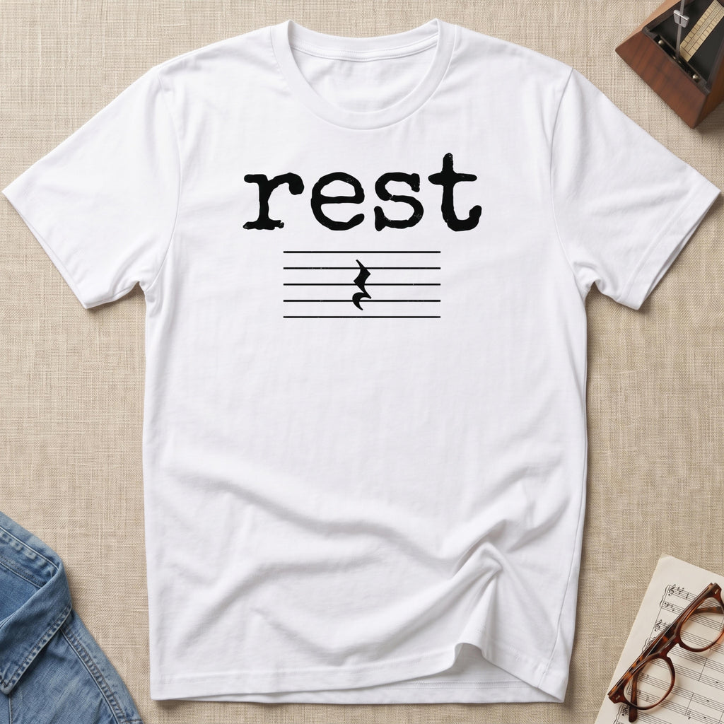 Rest Typewriter Font T-Shirt