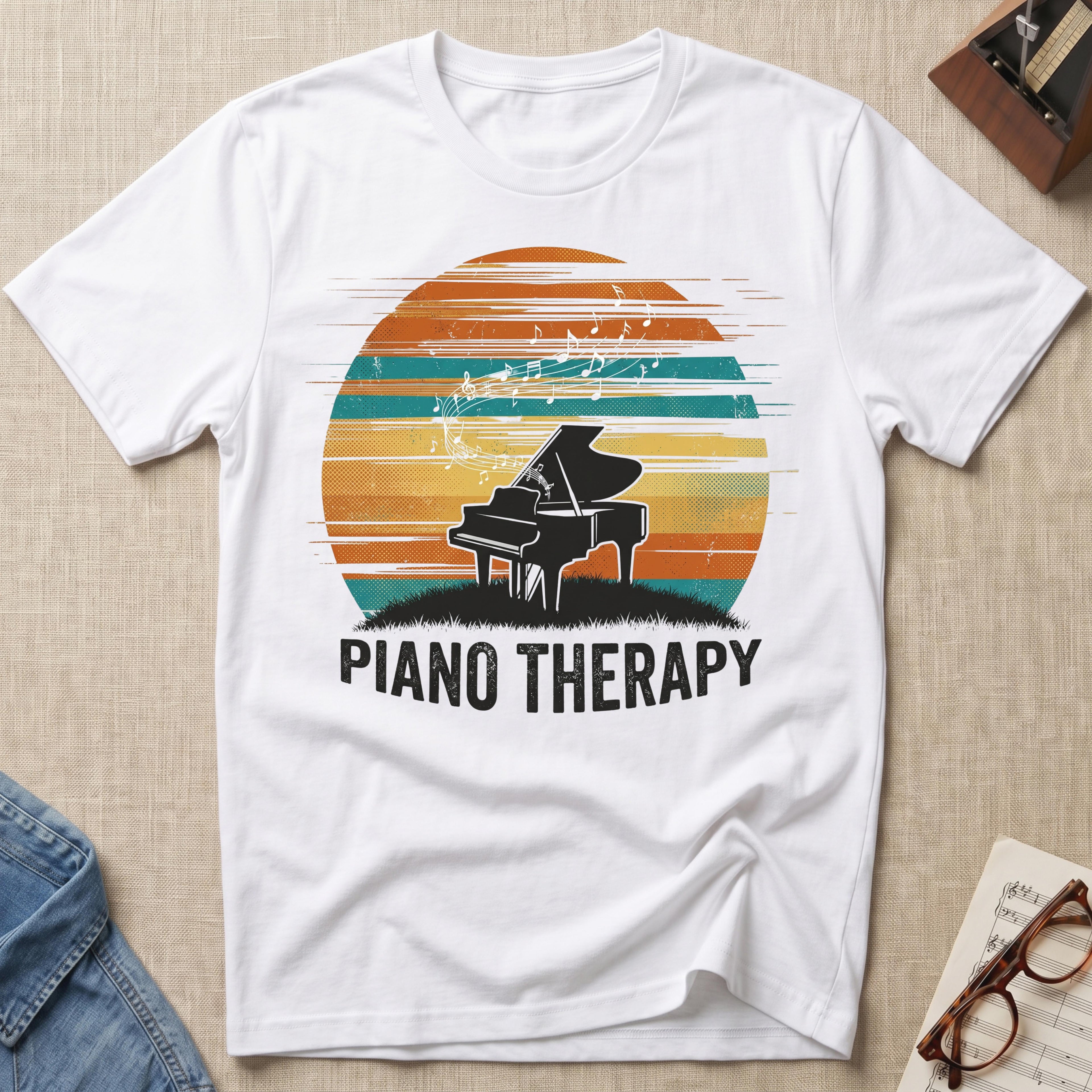 Piano Therapy Sunset T-Shirt